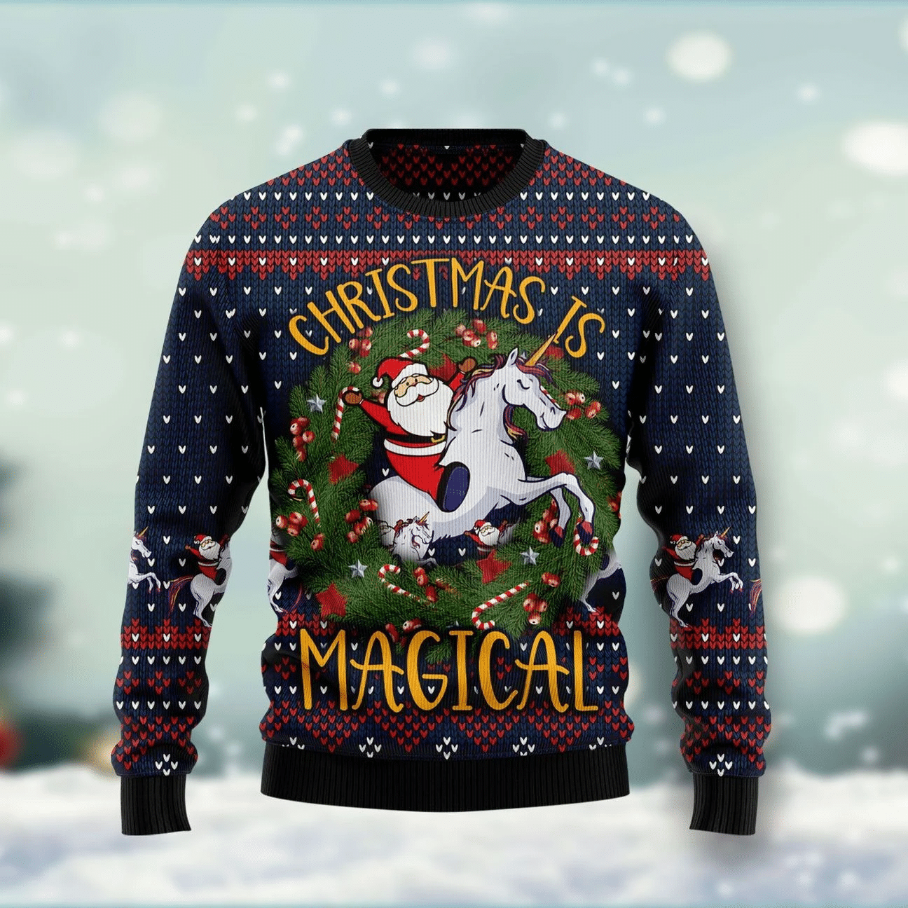 Unicorn Christmas Is Magical Ugly Christmas Sweater | For Men & Women | Adult | US1528- Best Christmas Gifts 2023