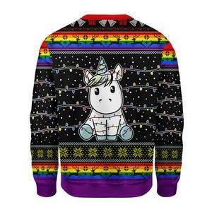 Unicorn Christmas Tree Ugly Christmas Sweater | For Men & Women | Adult | US3548- Best Christmas Gifts 2023