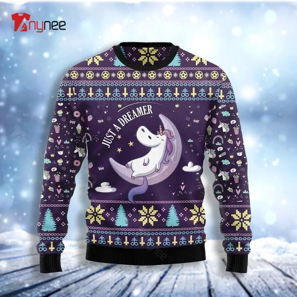 Unicorn Dreamer Ugly Christmas Sweater- Best Christmas Gifts 2023