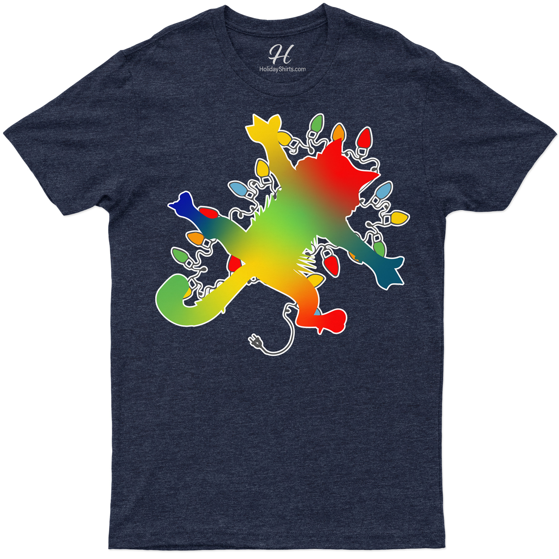 Vibrant Cat-Lights Festive Shirt – Christmas Special