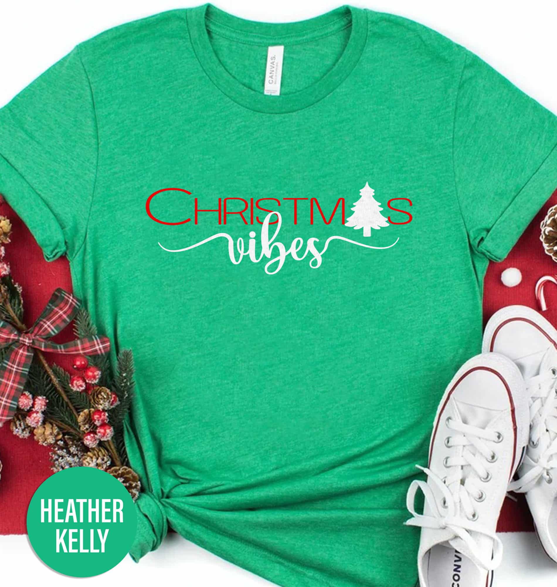 Vibrant Christmas Vibes Tree Shirt