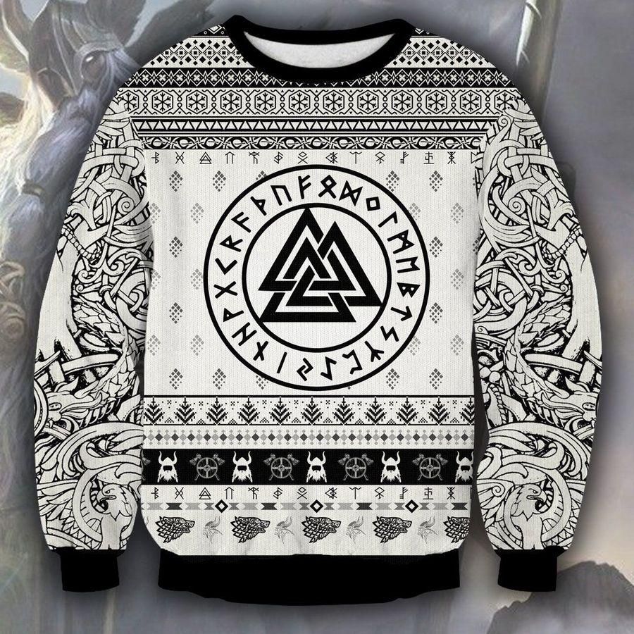 Viking Black And White Ugly Christmas Sweater | For Men & Women | Adult | US1858- Best Christmas Gifts 2023