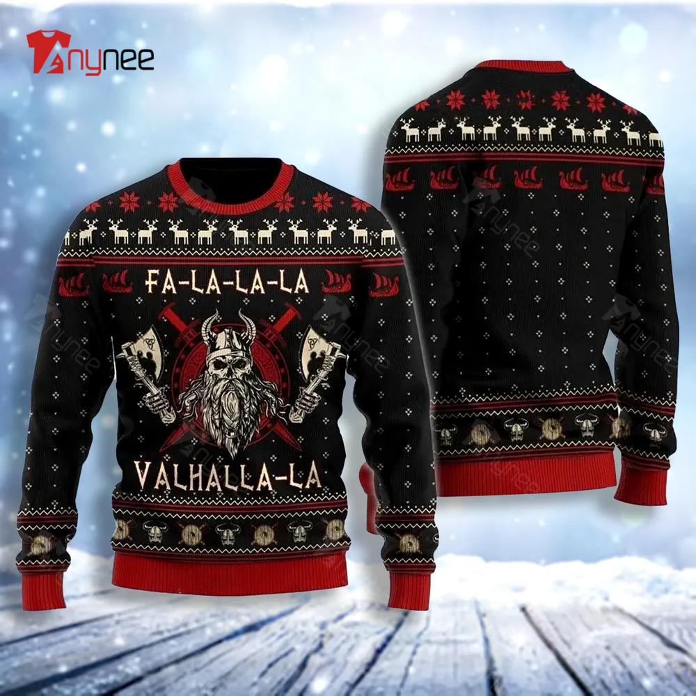 Viking Fa-La-La-La Valhalla-La Ugly Christmas Sweater- Best Christmas Gifts 2023