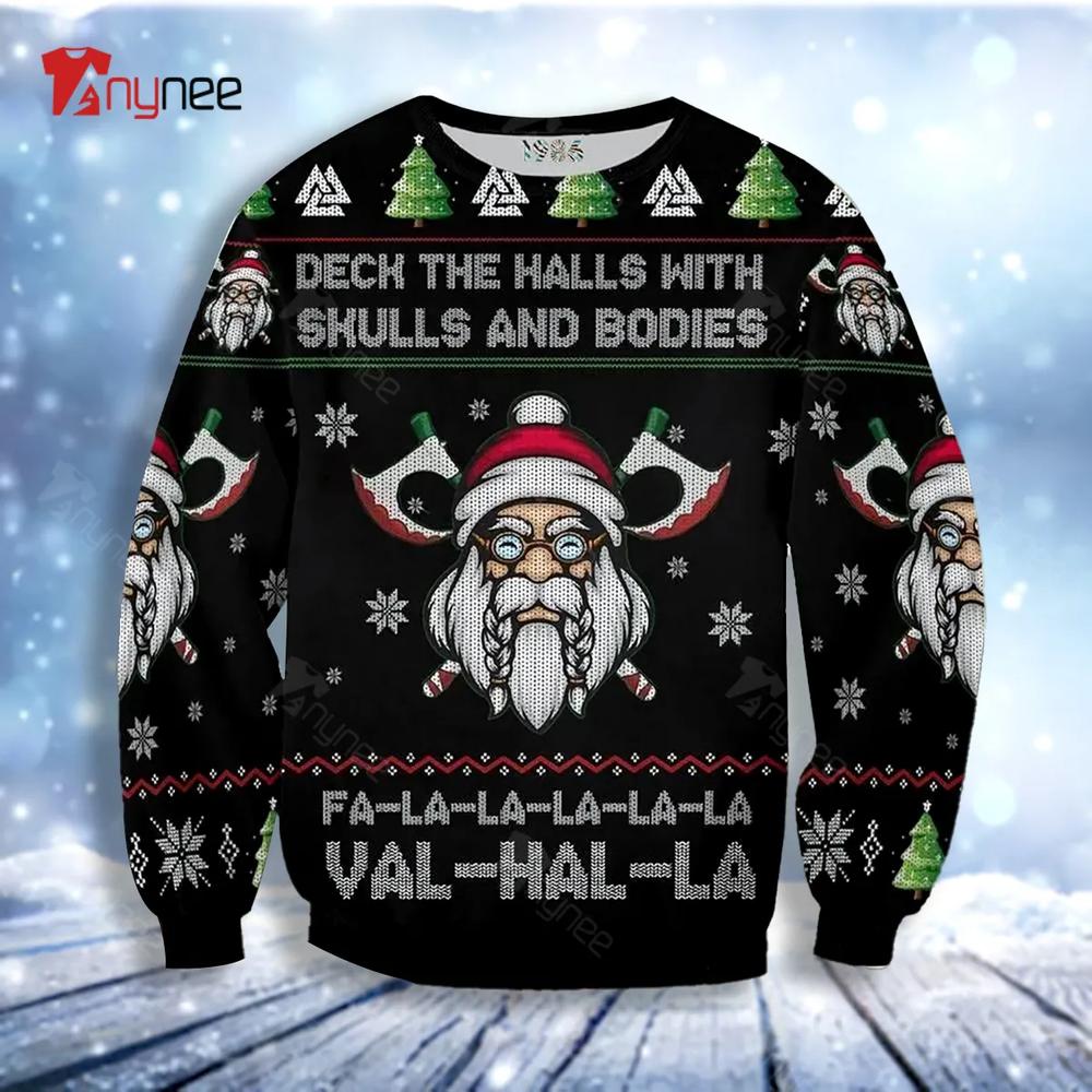 Viking Santa Claus Dragon Ugly Christmas Sweater- Best Christmas Gifts 2023