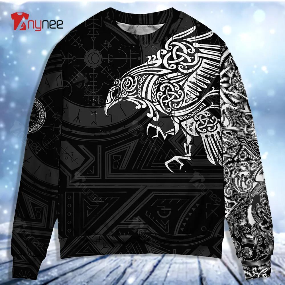 Viking Valhalla The Ravens Ugly Christmas Sweater- Best Christmas Gifts 2023