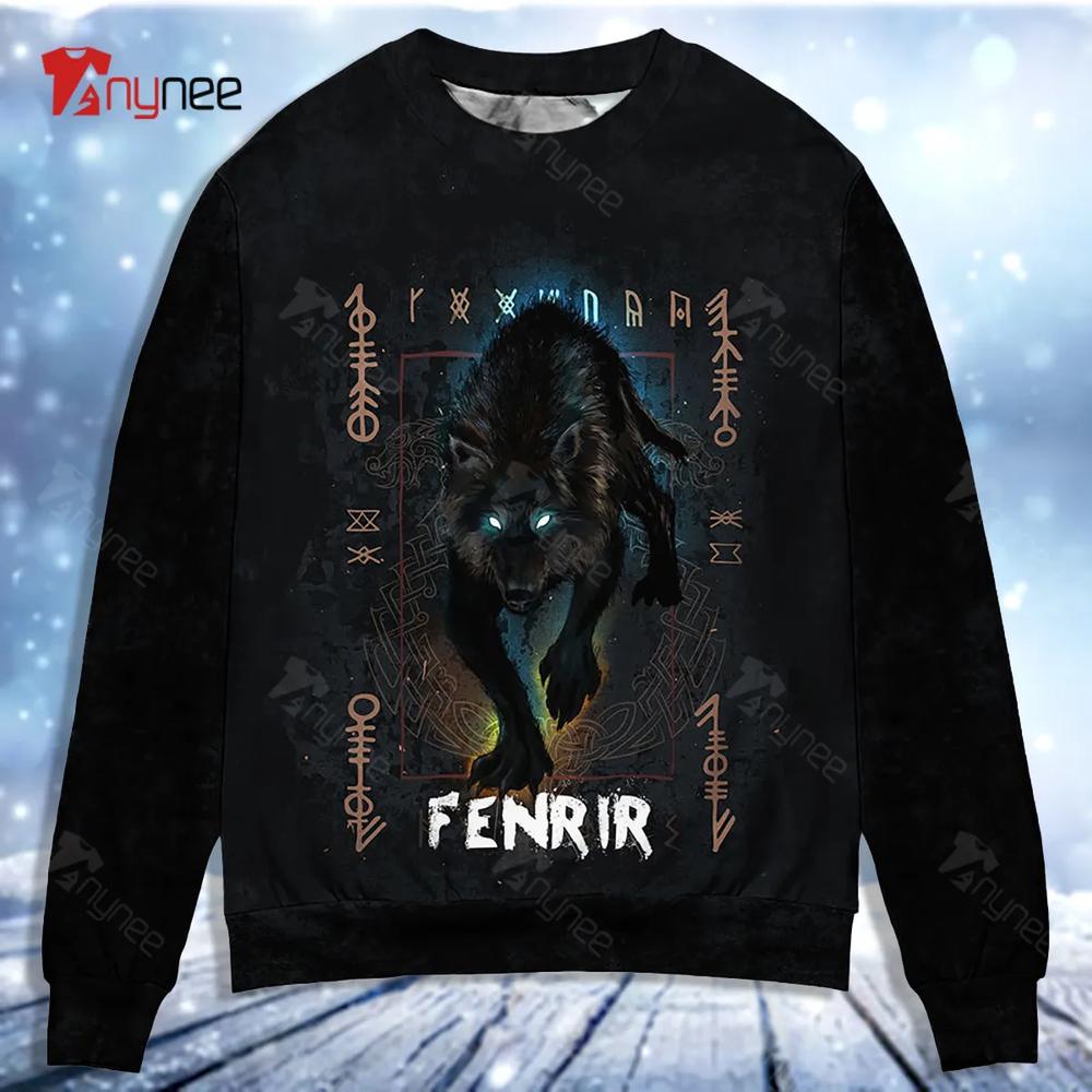 Viking Wolf Fenrir Ugly Christmas Sweater- Best Christmas Gifts 2023