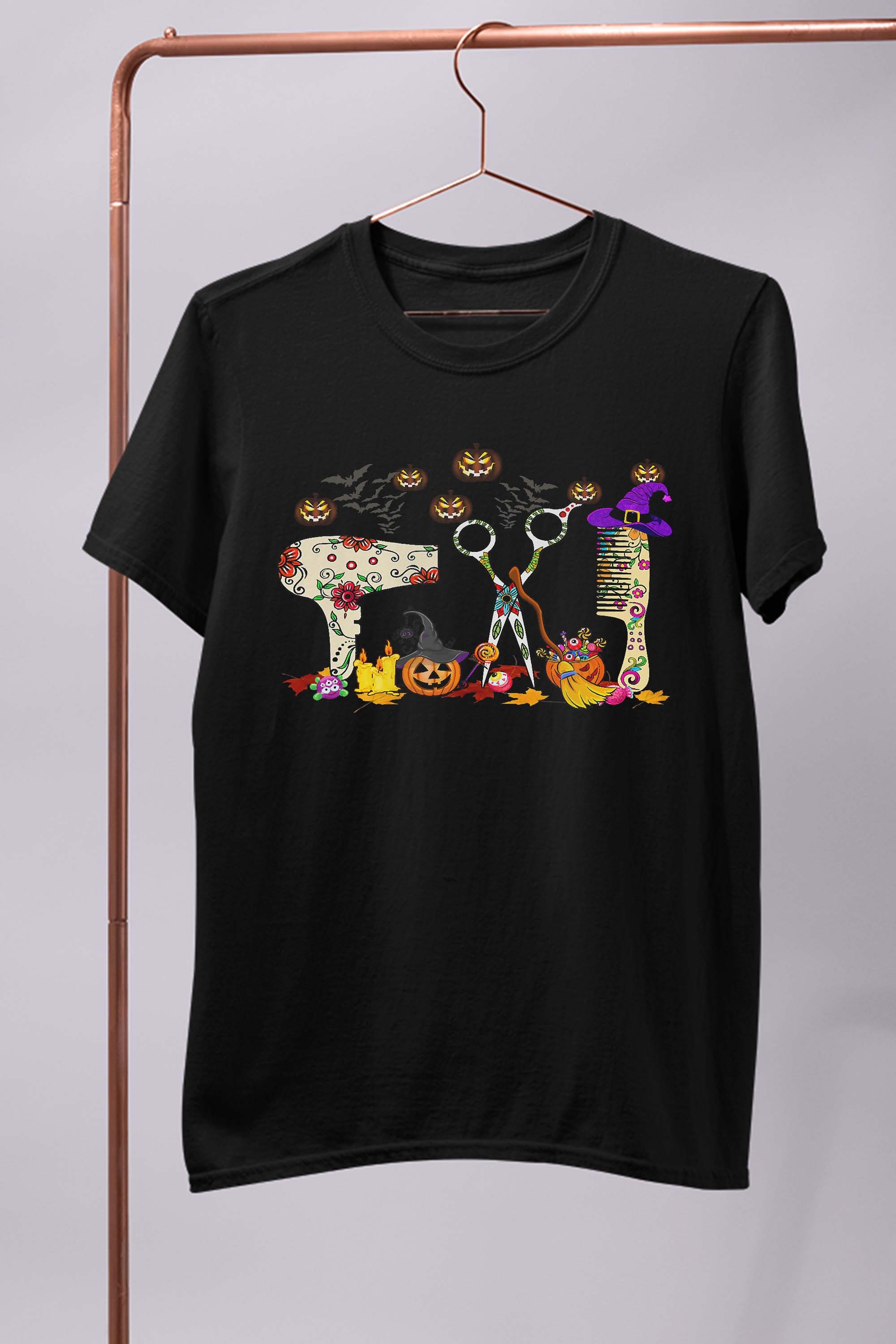 Vintage Barber Hairdresser Hairstylist Best Halloween T-Shirt