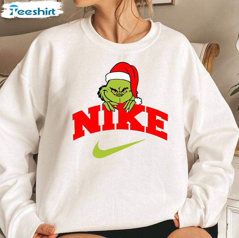 Vintage Christmas Shirt, Grinch Snowman Christmas Short Sleeve Crewneck