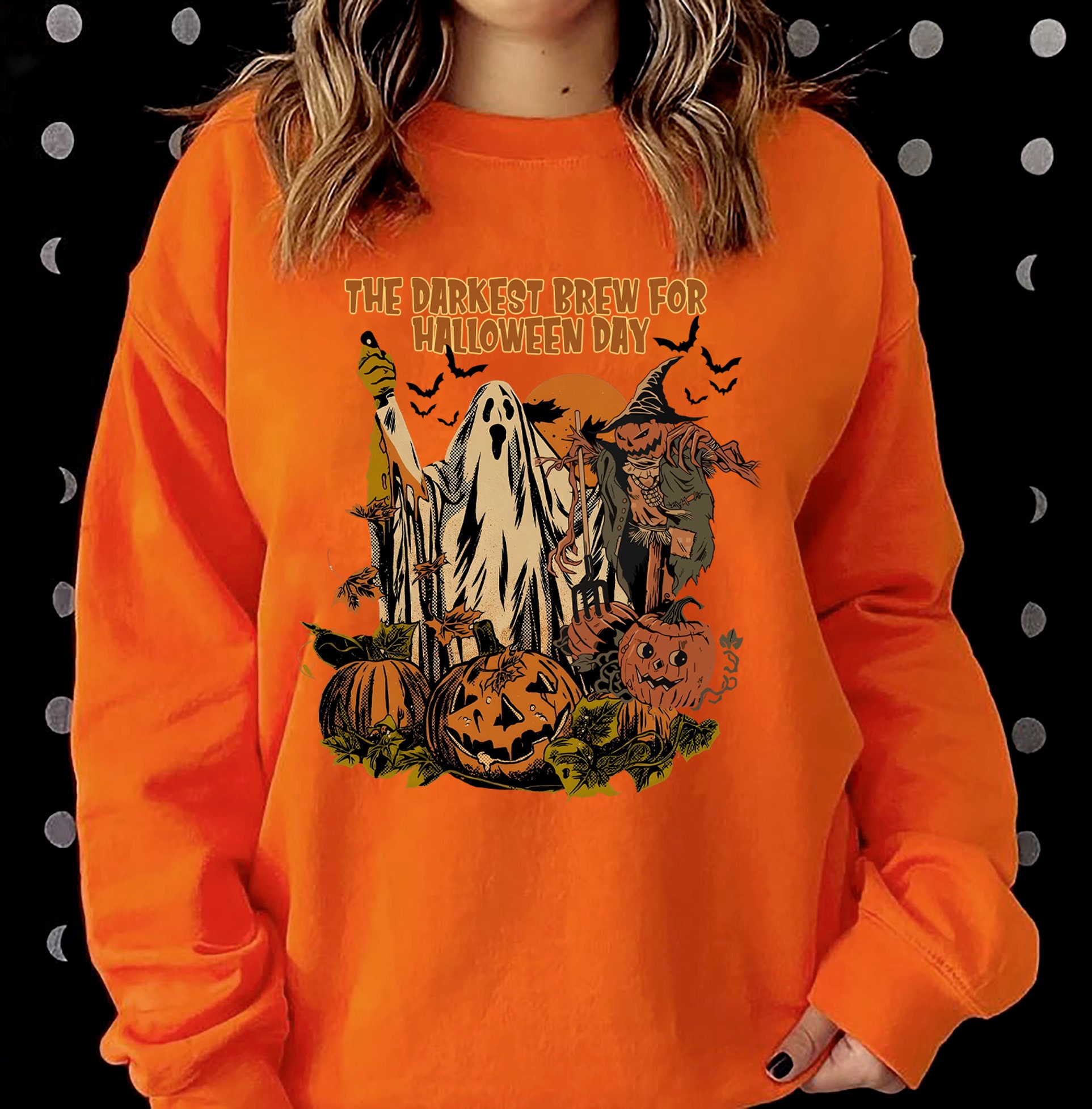 Vintage Darkest Brew For Halloween Day Sweatshirt