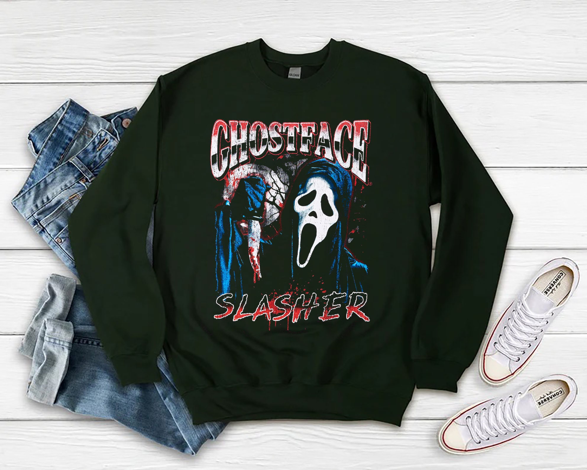 Vintage Ghostface Horror Slasher Sweatshirt