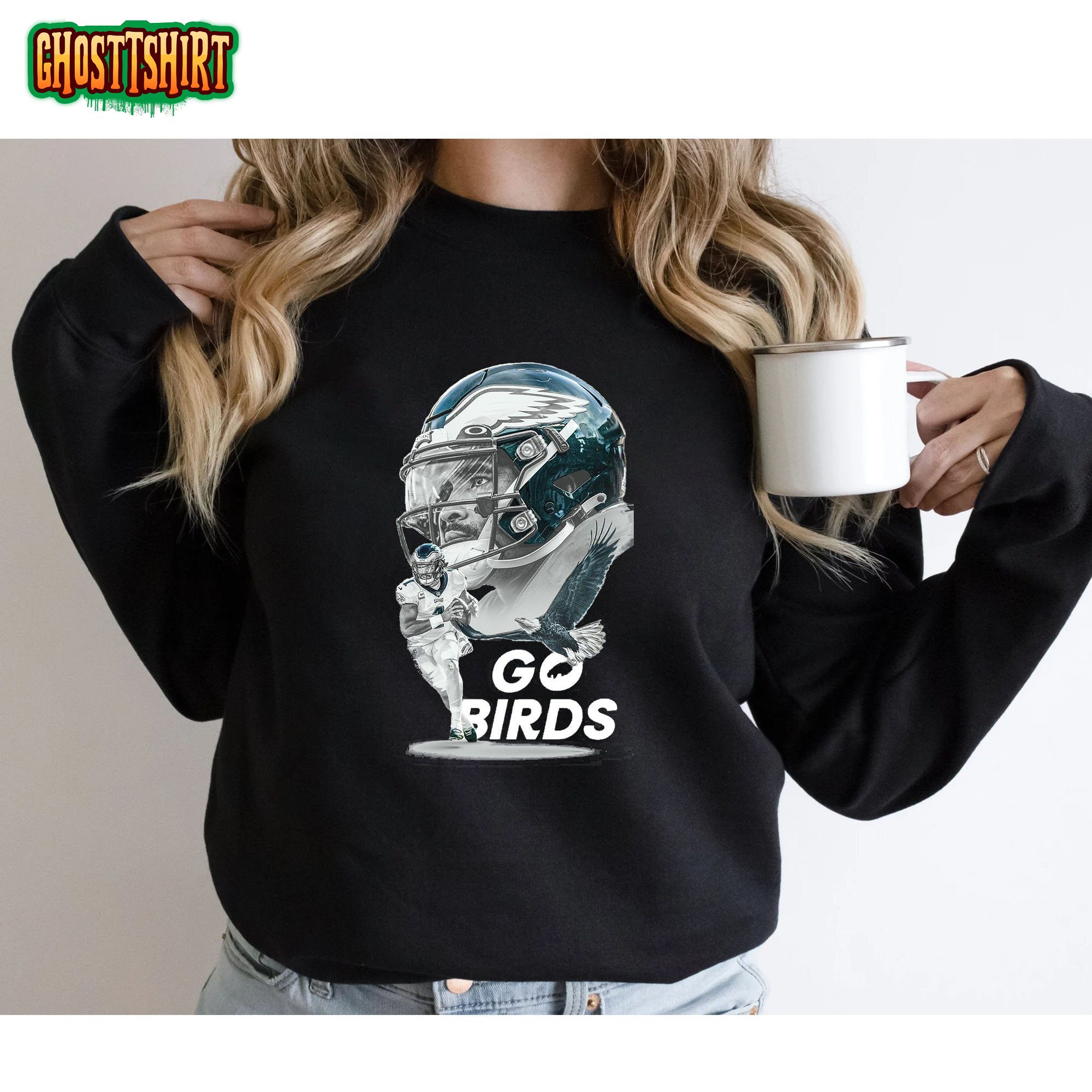 Vintage Go Birds Eagles Philadelphia Football Sweatshirt