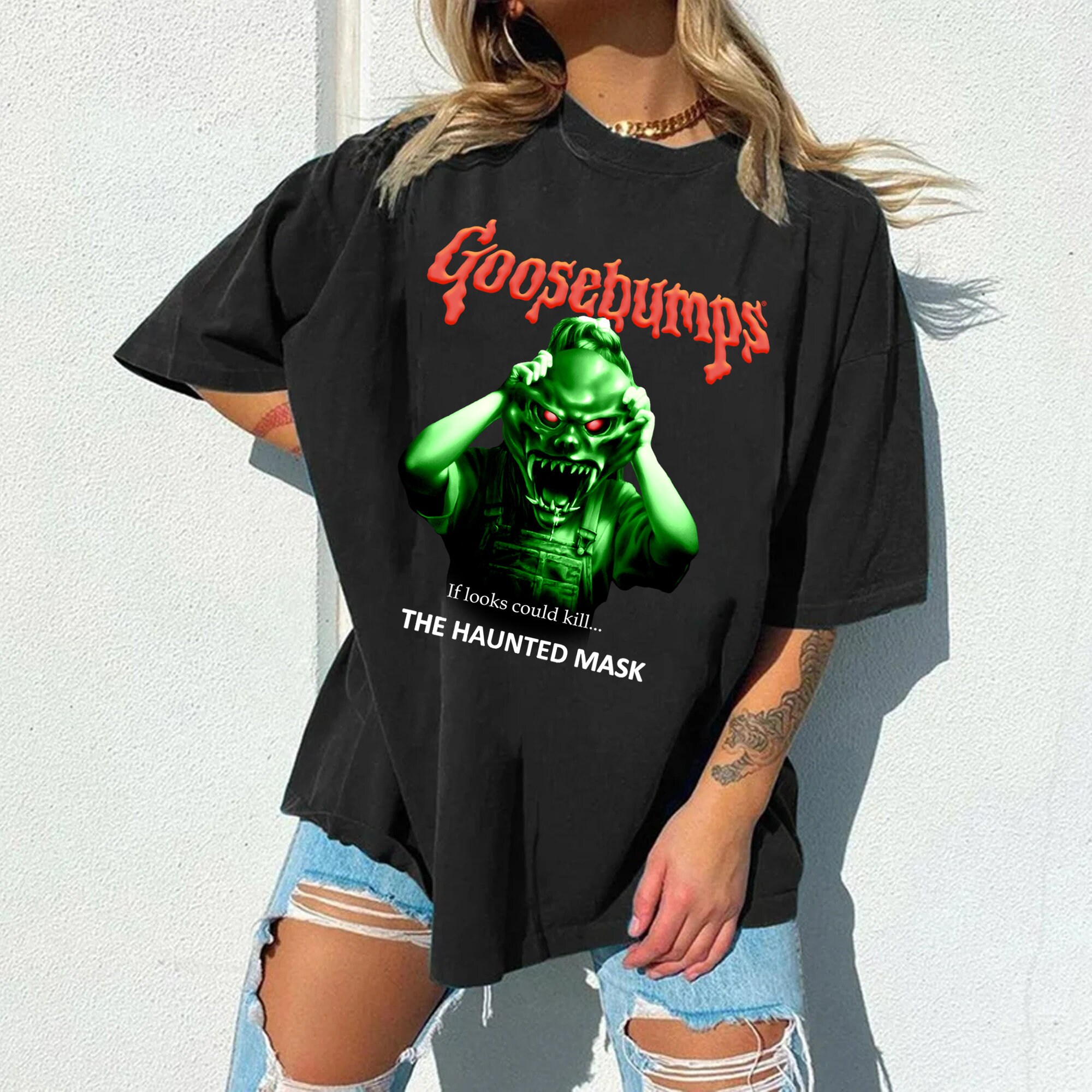 Vintage Goosebumps Haunted Mask  Sweatshirt