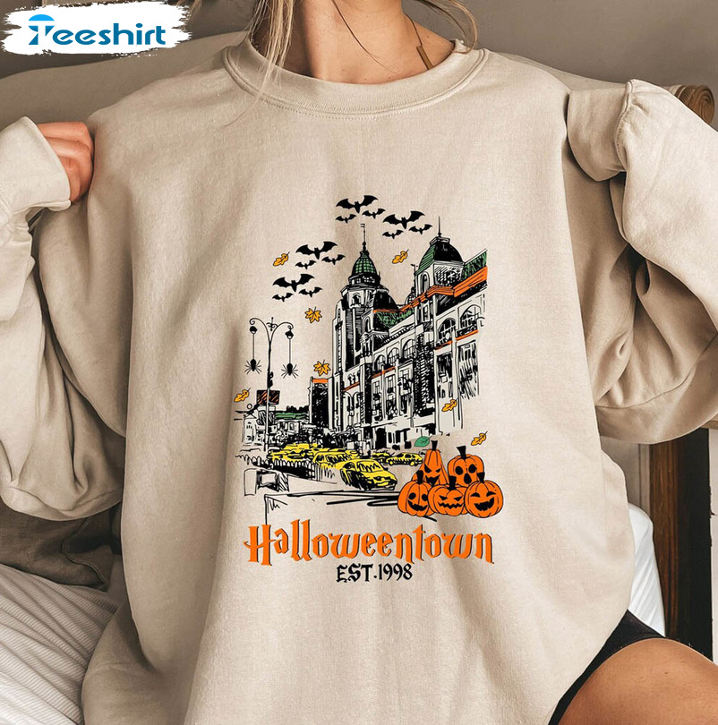 Vintage Halloween Town Est 1998 Shirt, Pumpkin Halloweentown Crewneck Sweatshirt