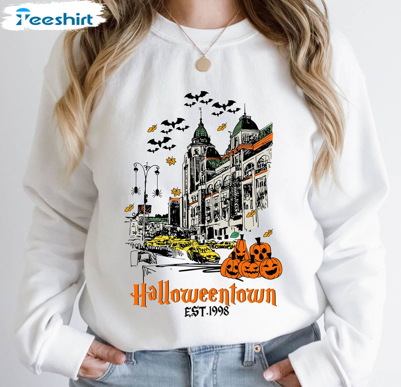 Vintage Halloween Town Est 1998 Shirt, Pumpkin Halloweentown Crewneck Sweatshirt