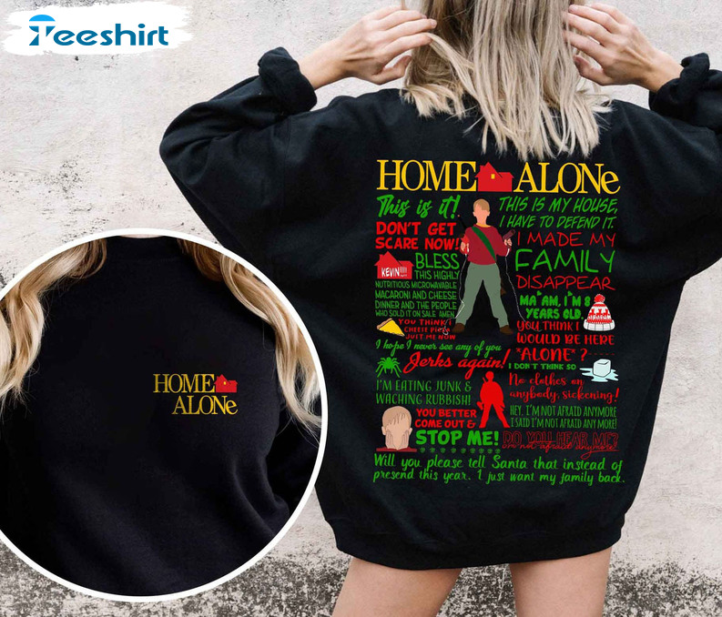 Vintage Home Alone Sweatshirt, Christmas Movie Short Sleeve Crewneck