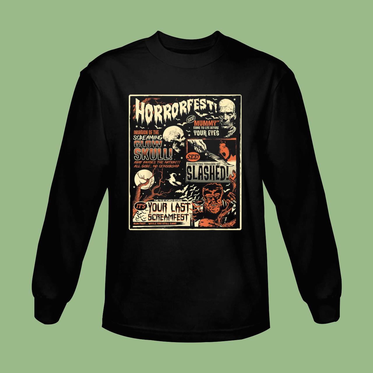 Vintage Horrorfest Movie Poste Halloween T-Shirt