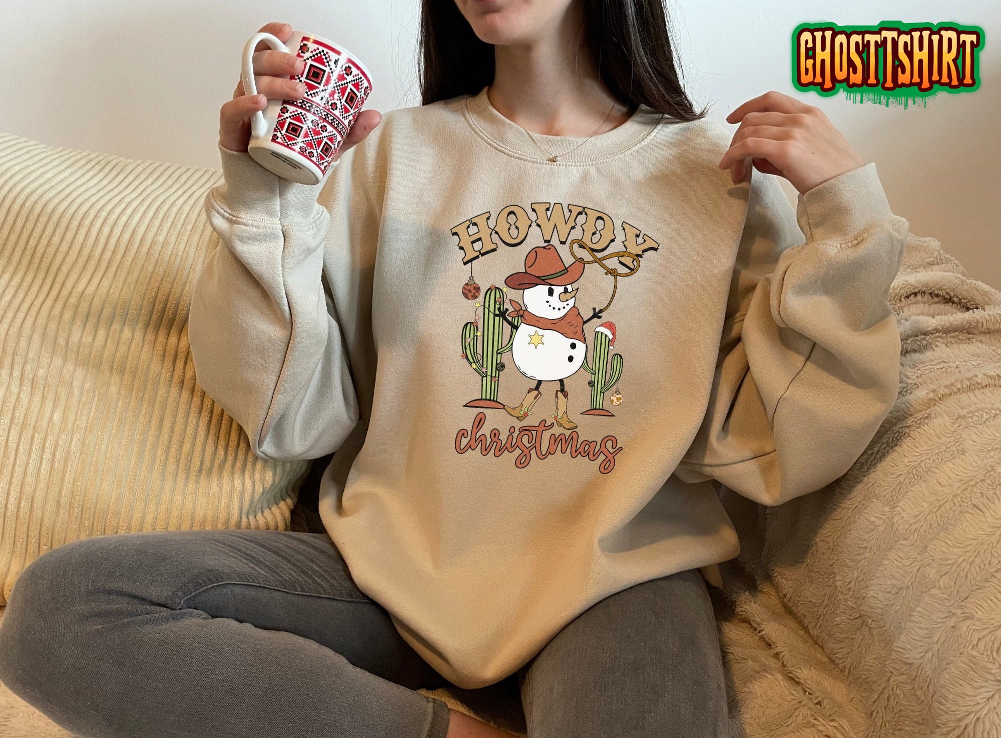 Vintage Howdy Christmas Sweatshirt