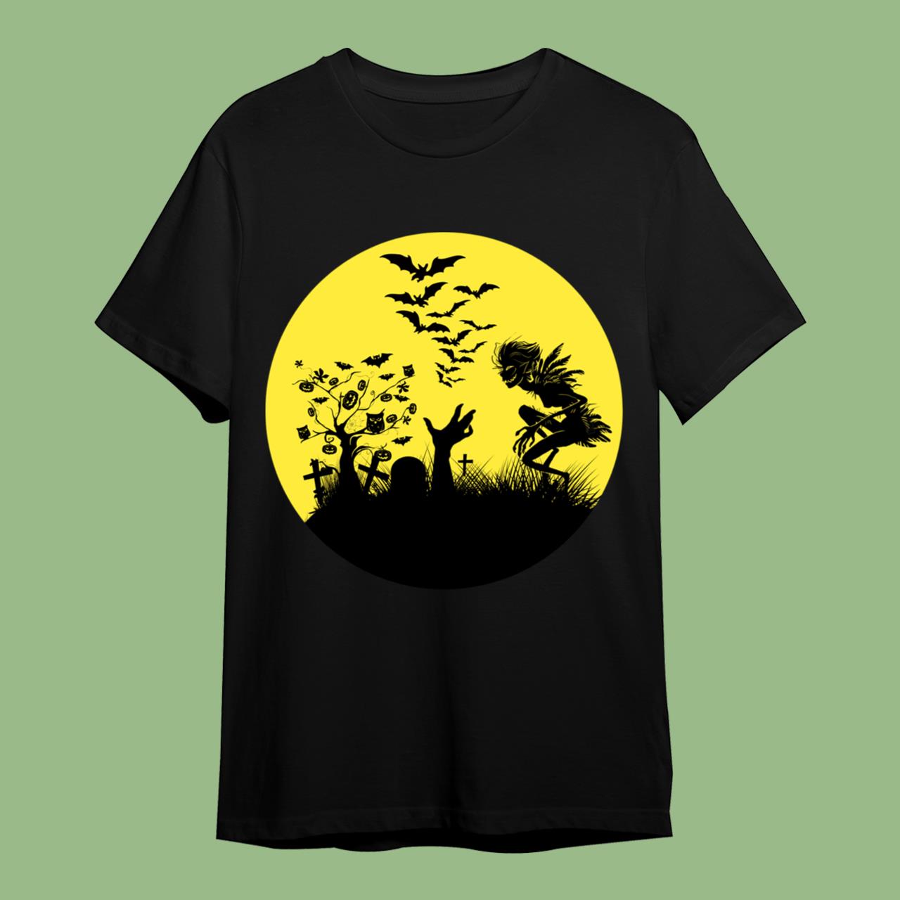 Vintage Pumpkin Scene Halloween Classic T-Shirt