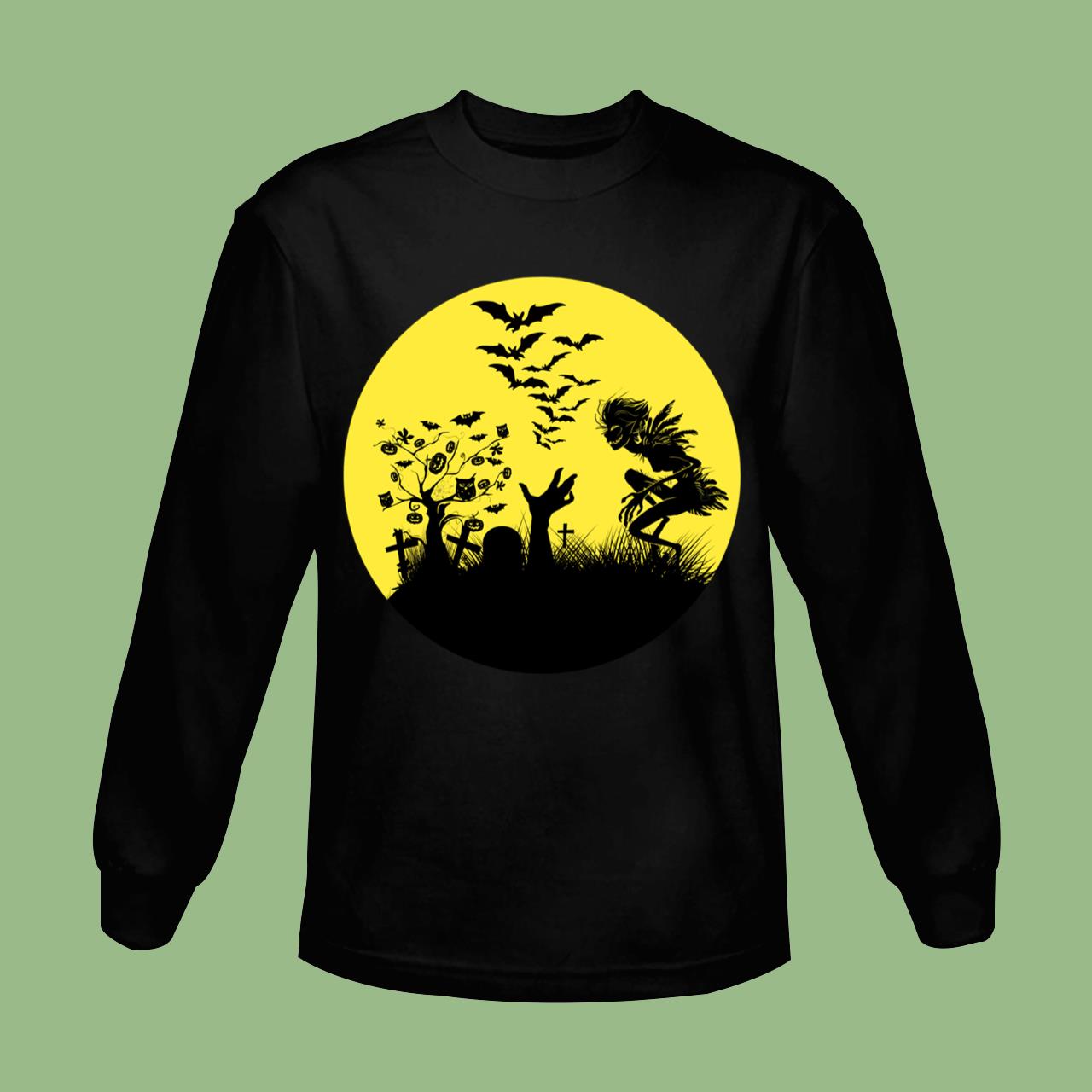 Vintage Pumpkin Scene Halloween Classic T-Shirt