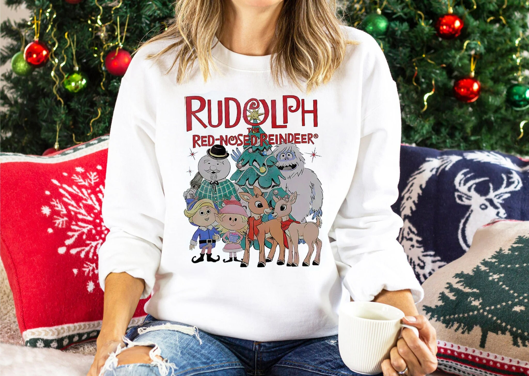 Vintage Rudolph The Red Nosed Reindeer Christmas Sweatshirt