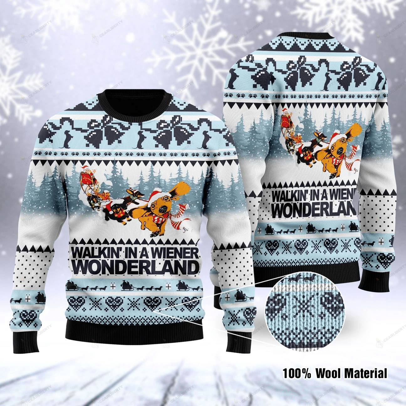 Walkin’ In A Wiener Ugly Christmas Sweater | For Men & Women | Adult | US1068- Best Christmas Gifts 2023