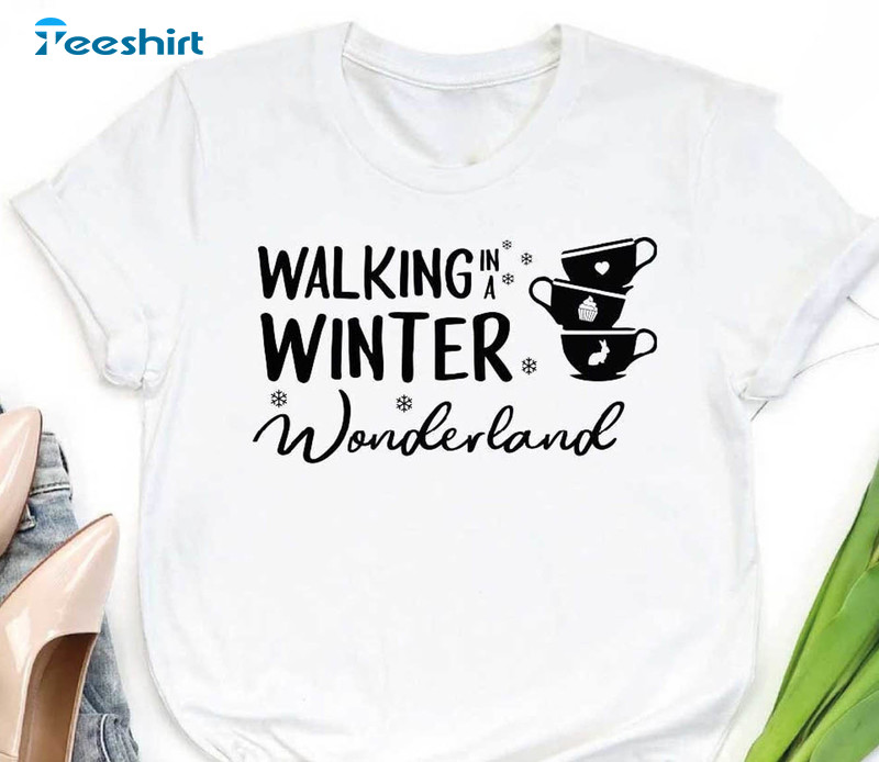 Walking In A Winter Wonderland Shirt, Christmas Holiday Unisex Hoodie Tee Tops