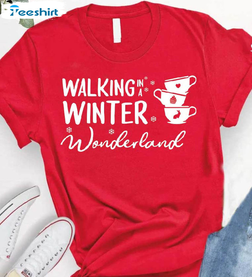 Walking In A Winter Wonderland Shirt, Christmas Holiday Unisex Hoodie Tee Tops