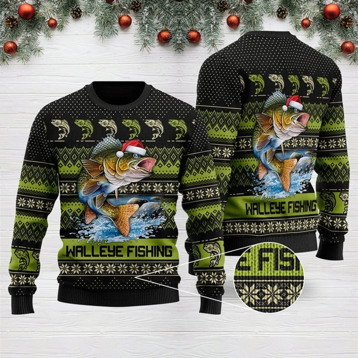 Walleye Fishing Christmas Sweater – Best Christmas Gifts 2023