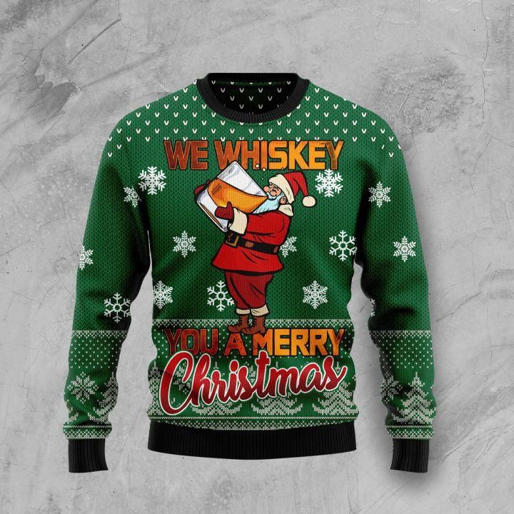 We Whiskey You A Merry Ugly Christmas Sweater | For Men & Women | Adult | US1472- Best Christmas Gifts 2023