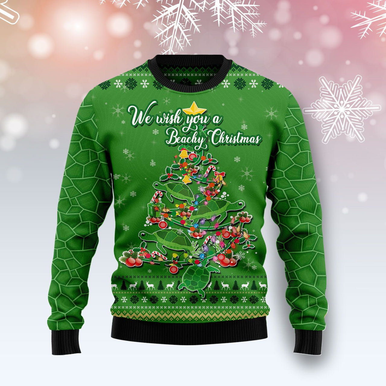 We Wish You A Beachy Christmas Turtles Ugly Sweater – Best Christmas Gifts 2023