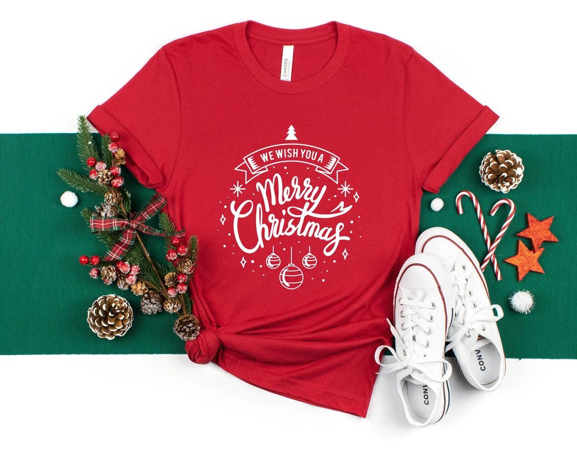 We Wish You a Merry Christmas, Merry Christmas Tree, Christmas Shirt