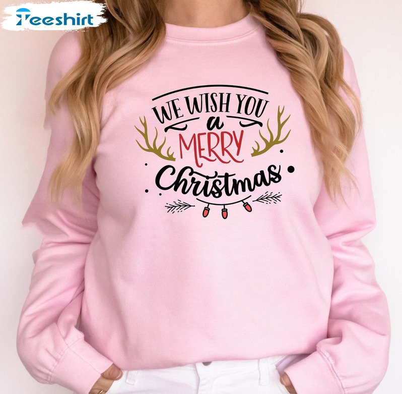 We Wish You A Merry Christmas Shirt – Christmas Vintage Long Sleeve Unisex T-shirt