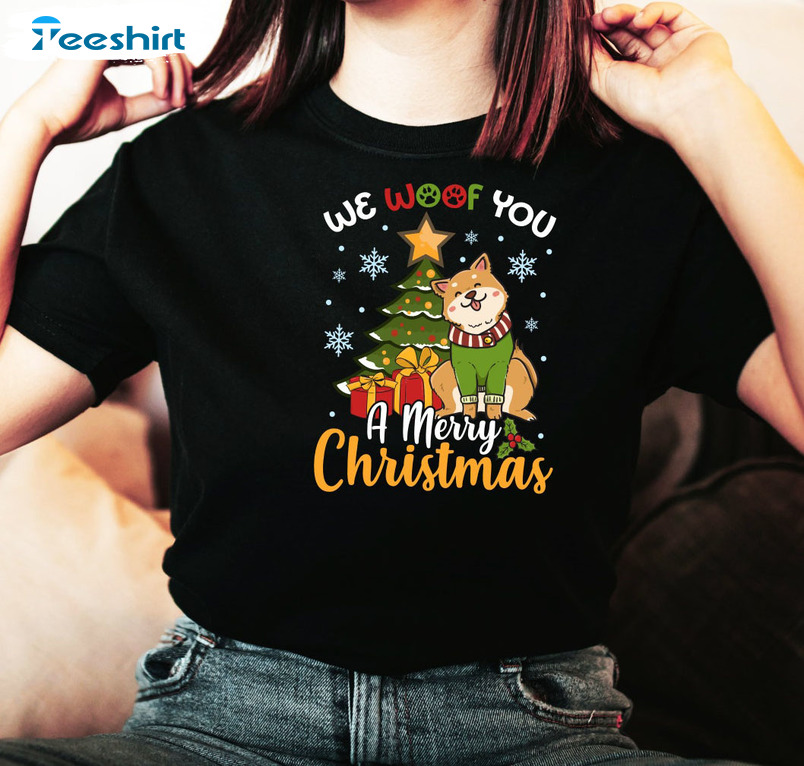 We Woof You A Merry Christmas Shirt – Christmas Dog Sweatshirt Tee Tops