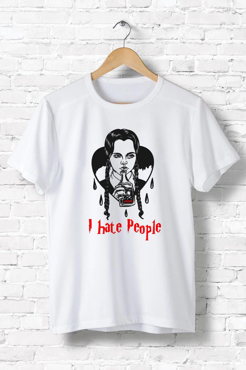 Wednesday Addams I Hate People T-Shirt