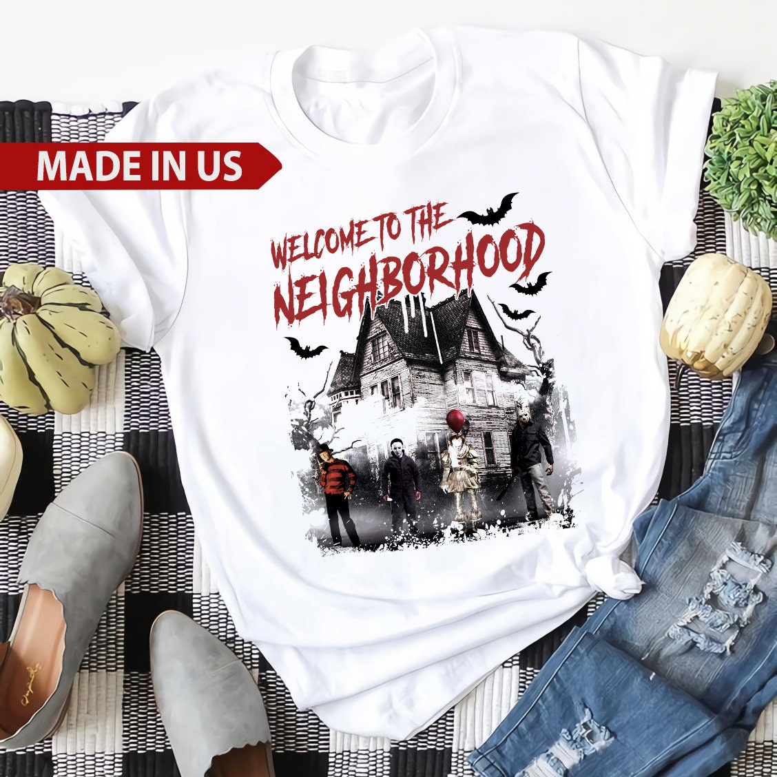 Welcome To The Neighborhood Horror House T-Shirt