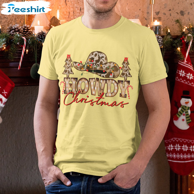 Western Christmas Shirt – Howdy Xmas Unisex Hoodie Tee Tops