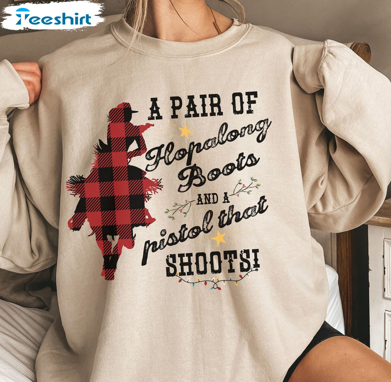 Western Christmas Sweatshirt, Cowgirl Xmas Unisex Hoodie Short Sleeve