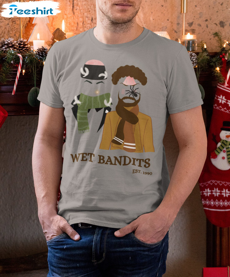 Wet Bandits Shirt, Home Alone Christmas Unisex T-shirt Long Sleeve