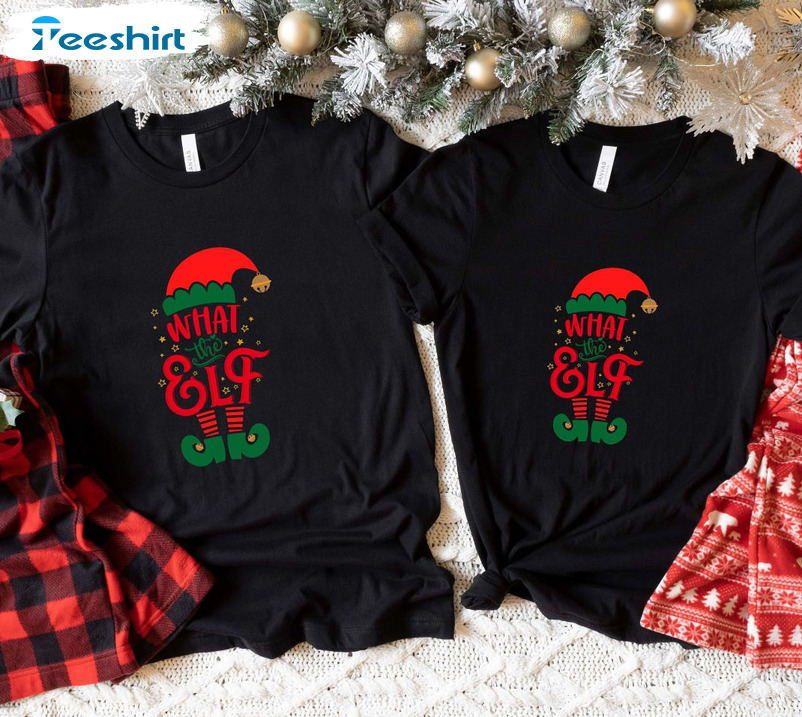 What The Elf Shirt, Christmas Tee Tops Unisex Hoodie