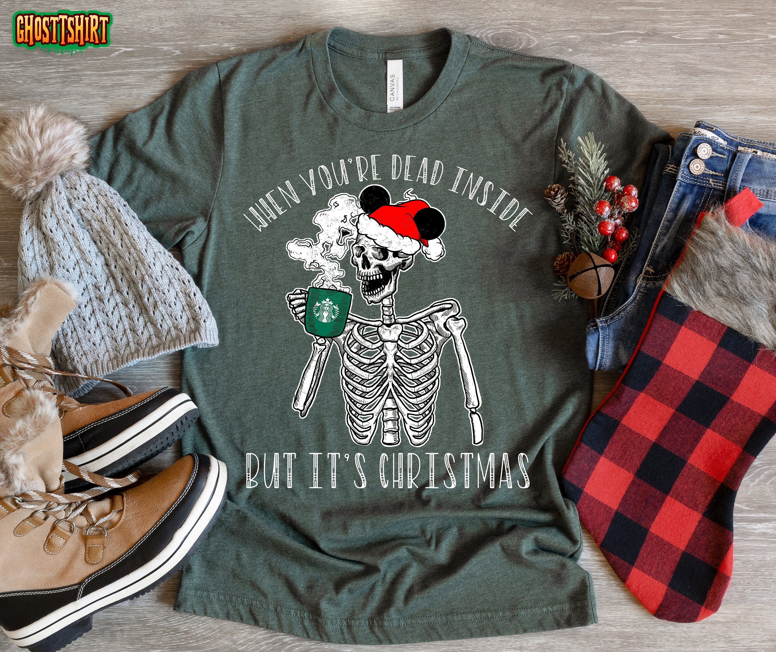 When You’re Dead Inside But It’s Christmas T-Shirt