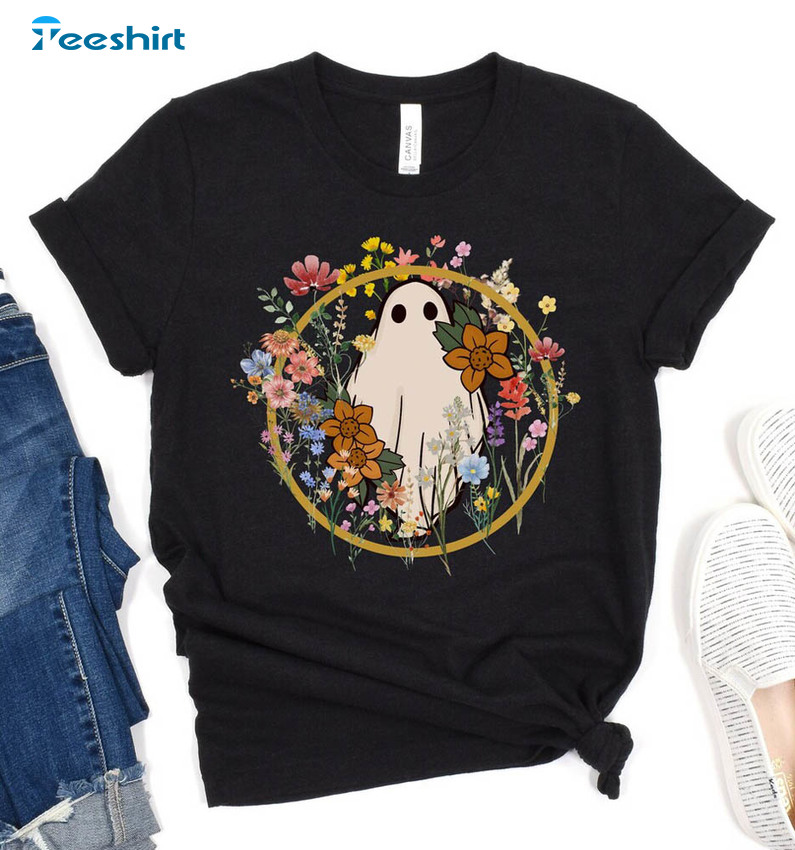 Wildflower Halloween Shirt, Floral Teacher Unisex Hoodie Short Sleeve Wildflower Halloween Shirt, Floral Teacher Unisex Hoodie Short Sleeve