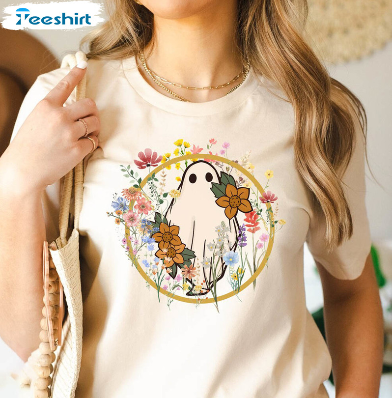 Wildflower Halloween Shirt, Floral Teacher Unisex Hoodie Short Sleeve Wildflower Halloween Shirt, Floral Teacher Unisex Hoodie Short Sleeve