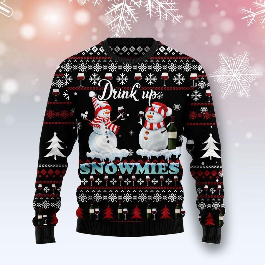 Wine Snowmies Ugly Christmas Sweater | For Men & Women | Adult | US1727- Best Christmas Gifts 2023