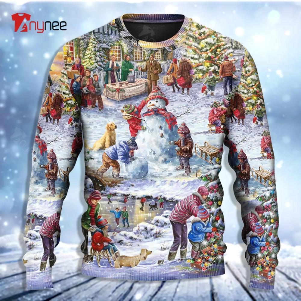 Winter Holiday Santa Claus Is Coming Ugly Christmas Sweater- Best Christmas Gifts 2023