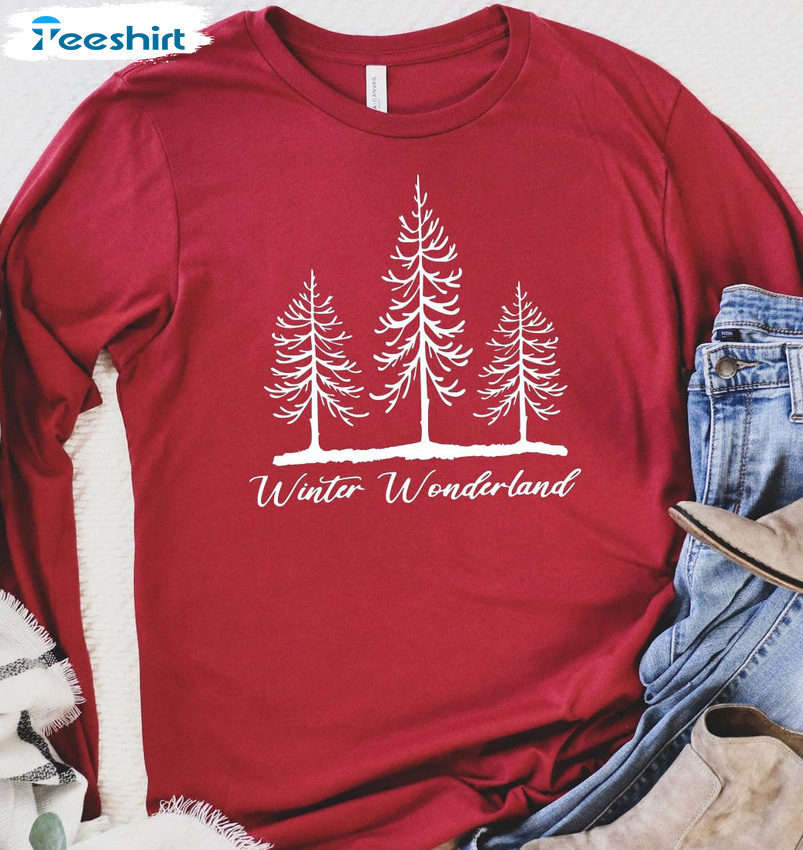 Winter Wonderland Shirt, Christmas Short Sleeve Crewneck