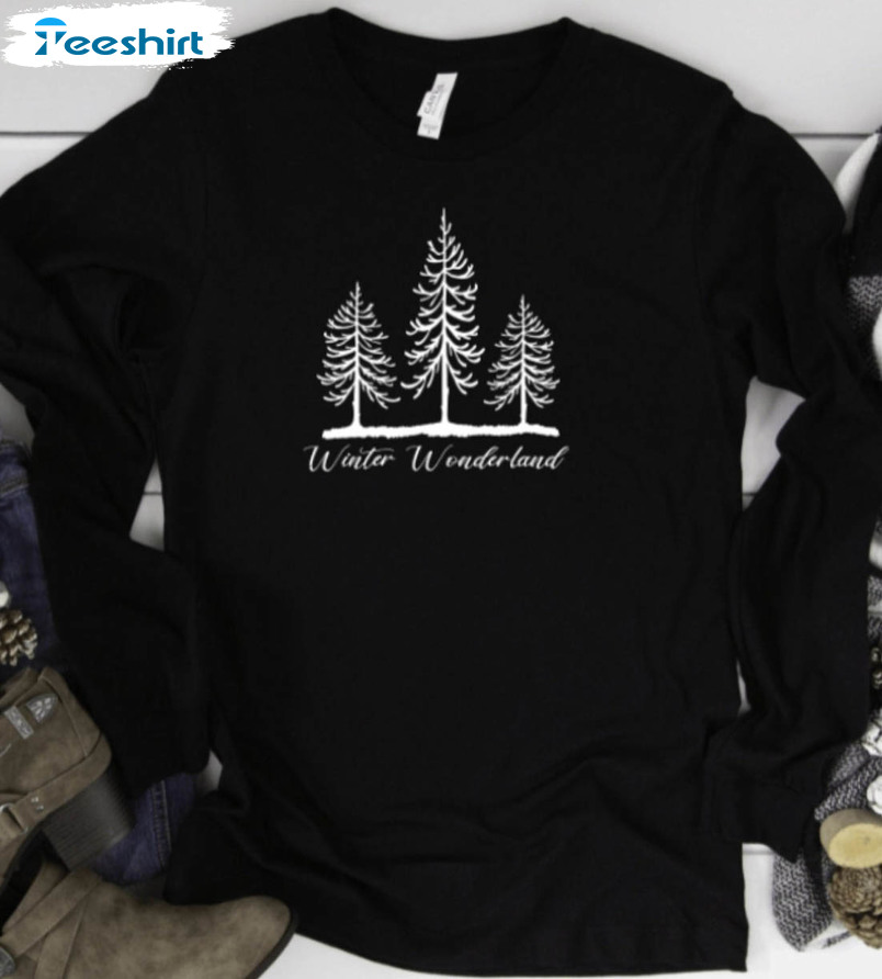 Winter Wonderland Shirt, Christmas Short Sleeve Crewneck