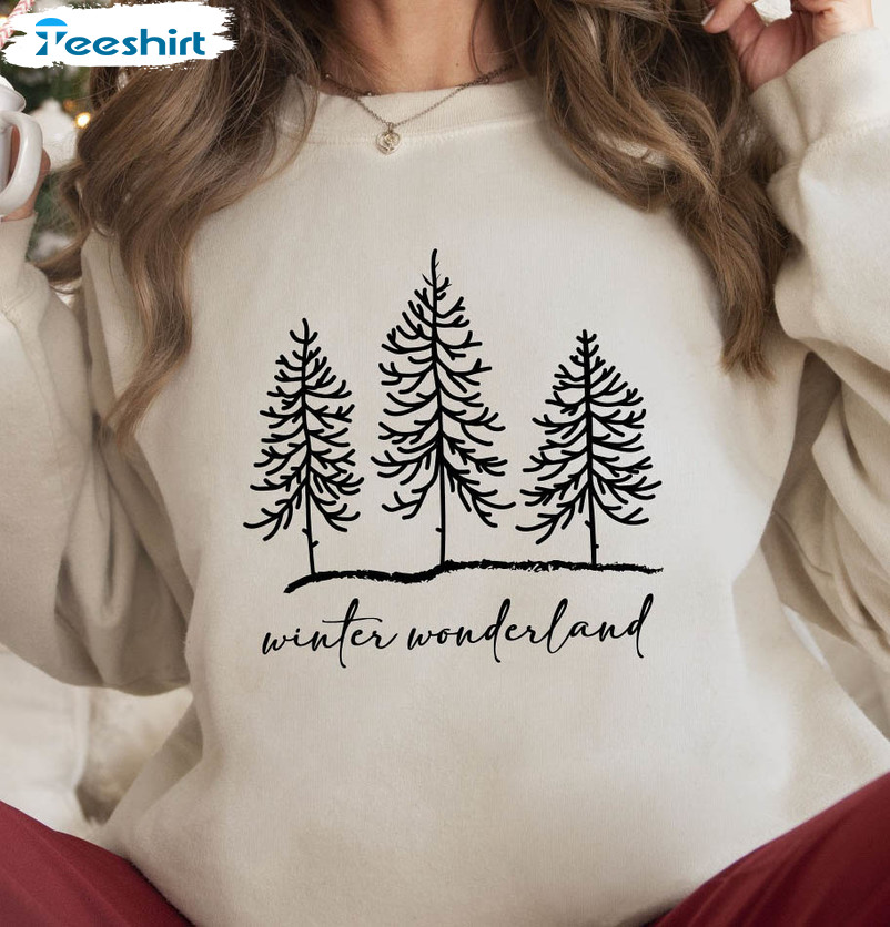 Winter Wonderland Shirt, Christmas Tree Tee Tops Unisex Hoodie