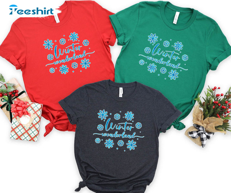 Winter Wonderland Vintage Shirt, Snowflake Christmas Unisex Hoodie Tee Tops