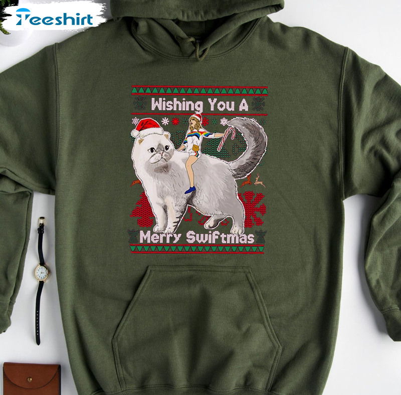 Wishing You Have A Merry Swiftmas Shirt, Christmas Sweater Short Sleeve