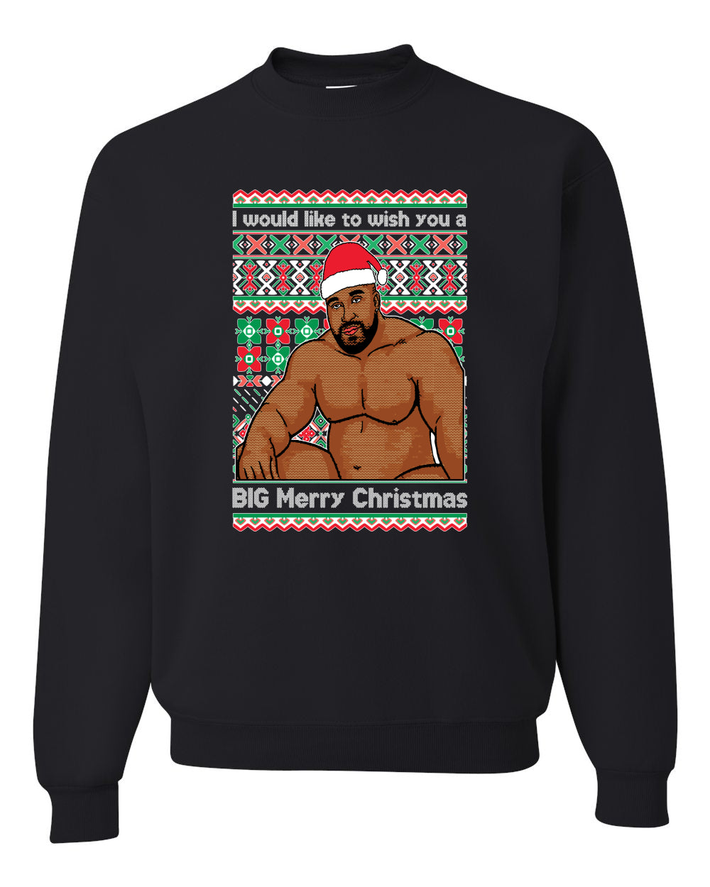 Wood Meme Wish You A Big Merry Christmas Merry Ugly Christmas Sweater- Best Christmas Gifts 2023